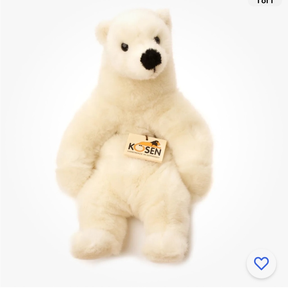 NEW Polar Bear 'Linn' by Kosen -‎ plush collectable soft toy